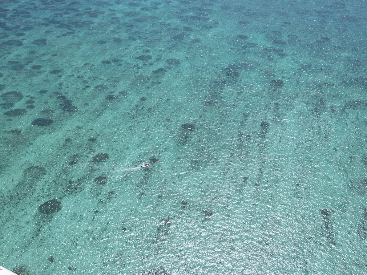 Bateau au milieu du lagon Bateau au milieu du lagon