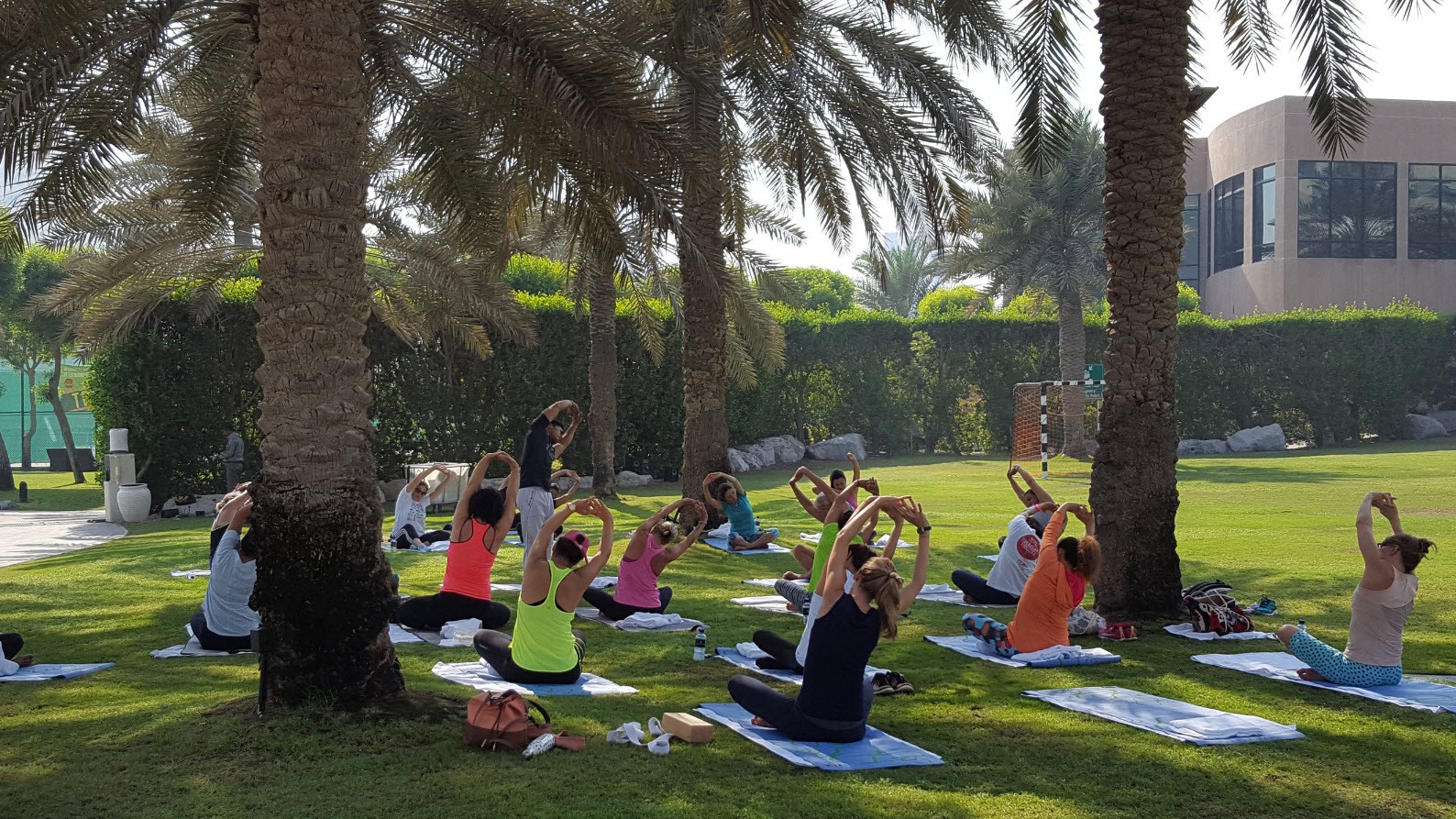 Cours de yoga dans le parc Cours de yoga dans le parc