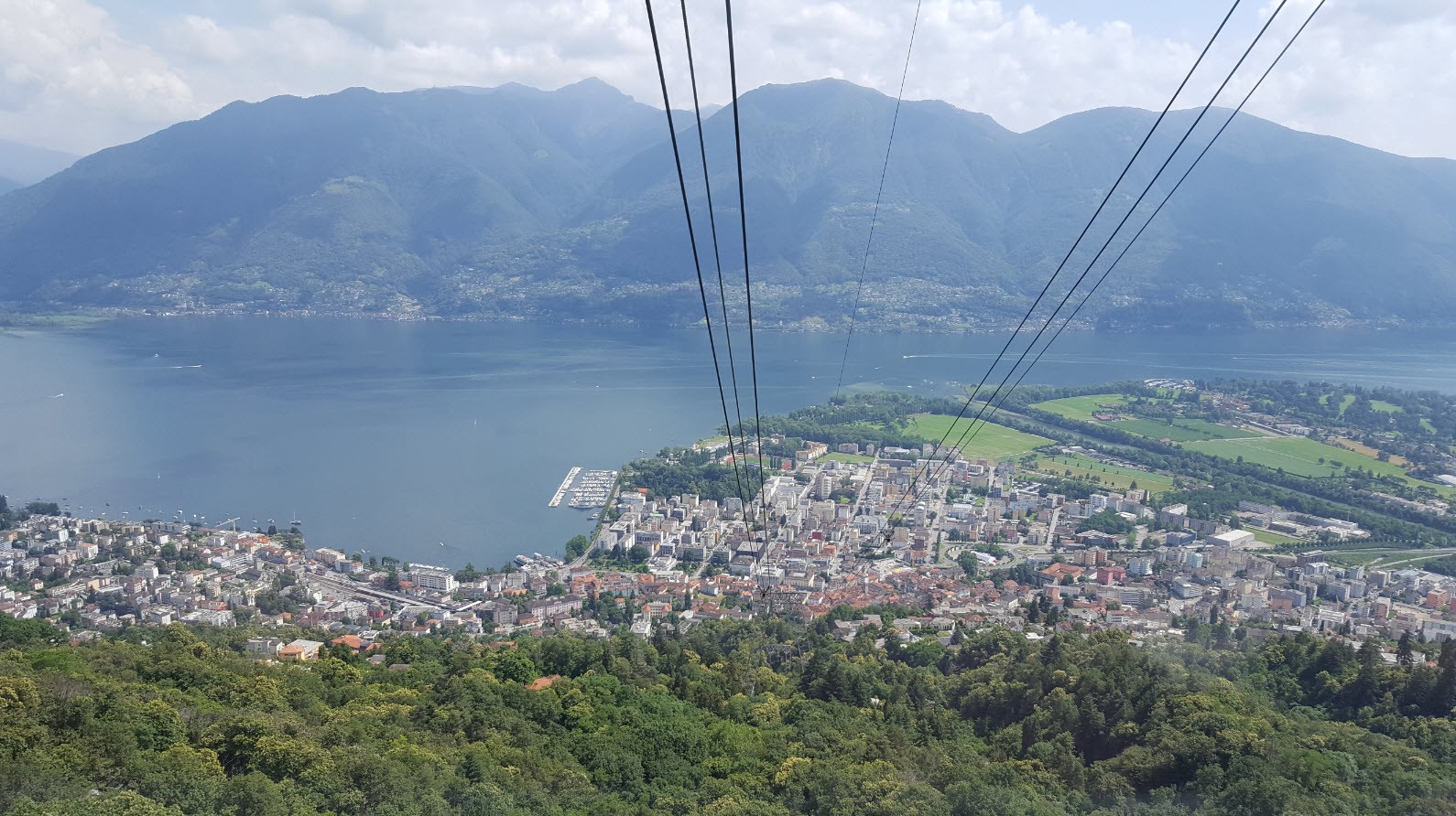 Telepherique au depart de Locarno dans le Tessin Telepherique au depart de Locarno dans le Tessin