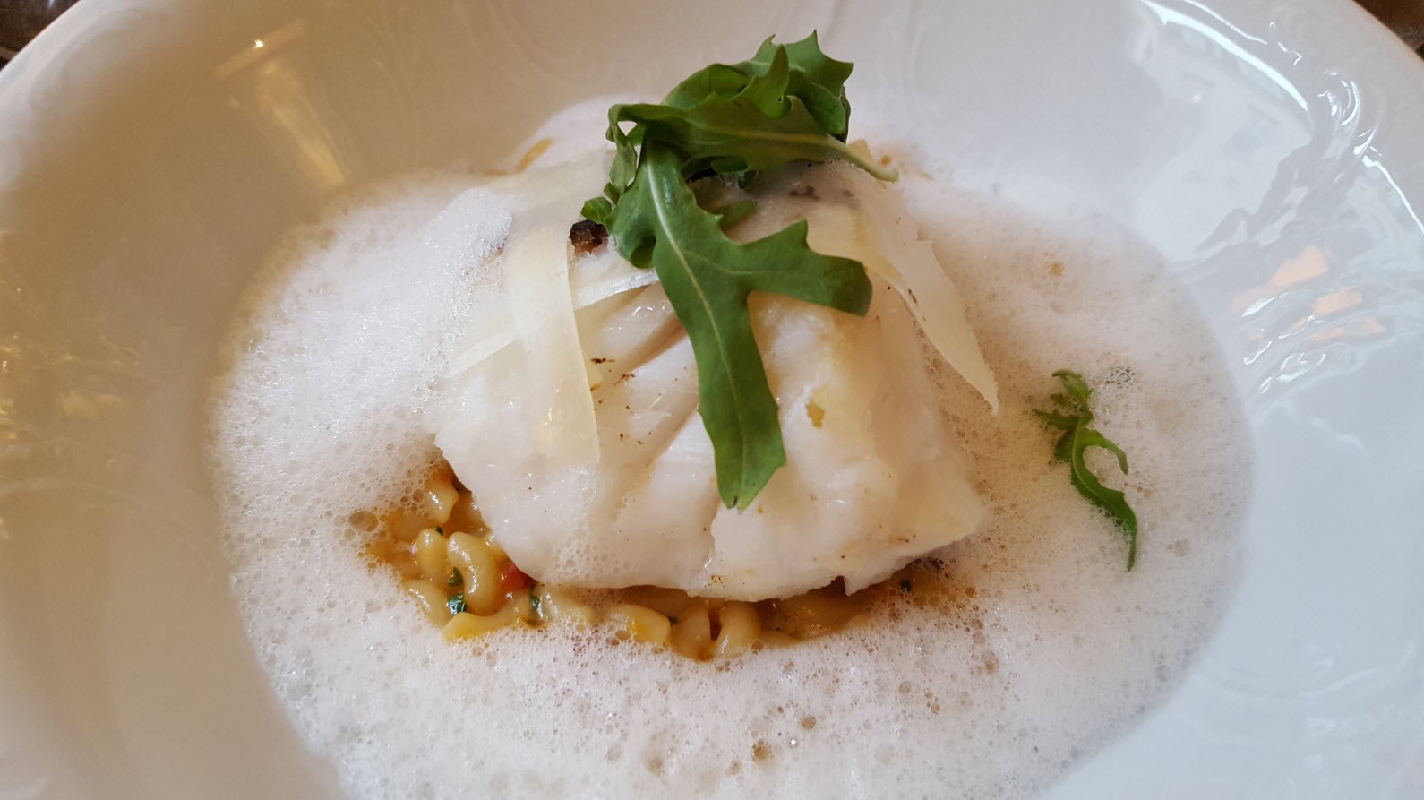 Cabillaud roti et risotto de coquillettes Cabillaud roti et risotto de coquillettes