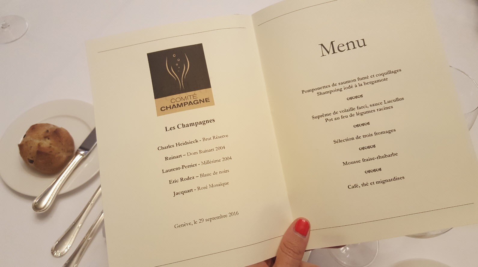 Menu tout au Champagne Menu tout au Champagne