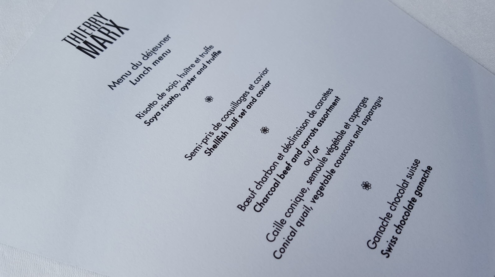 Menu dejeuner Menu dejeuner