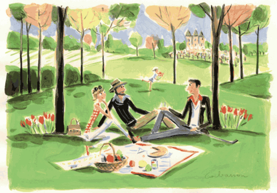 Déjeuner dans l'herbe d'un Relais & Châteaux en France Déjeuner dans l'herbe d'un Relais & Châteaux en France