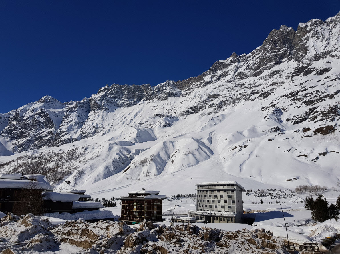 Station de ski de Cervinia, Aoste, au pied du Cervin