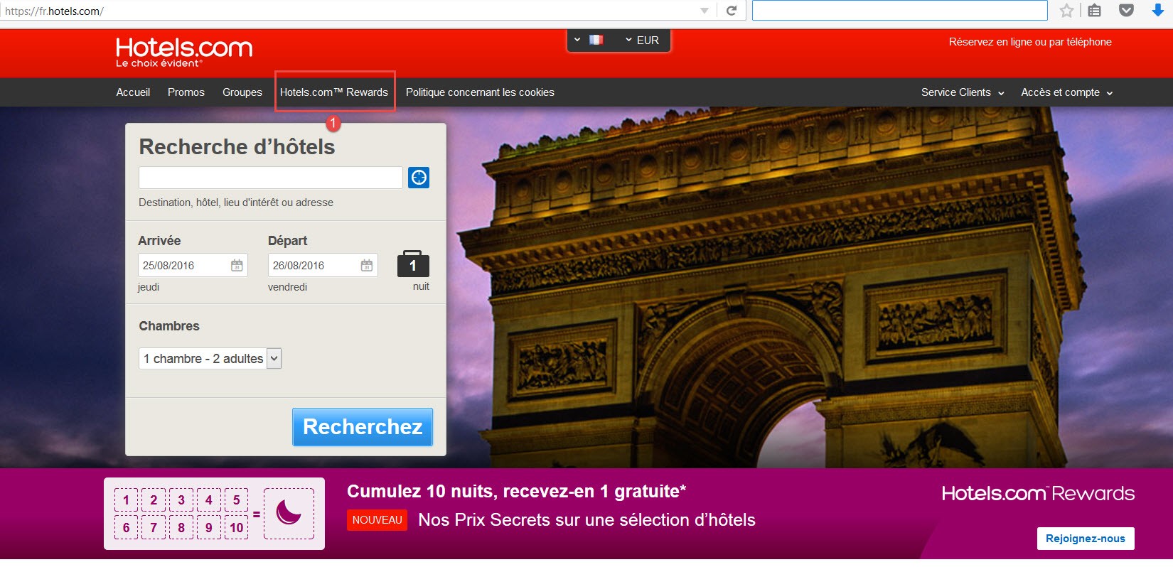 S'inscrire au programme Welcome Rewards hotels.com S'inscrire au programme Welcome Rewards hotels.com