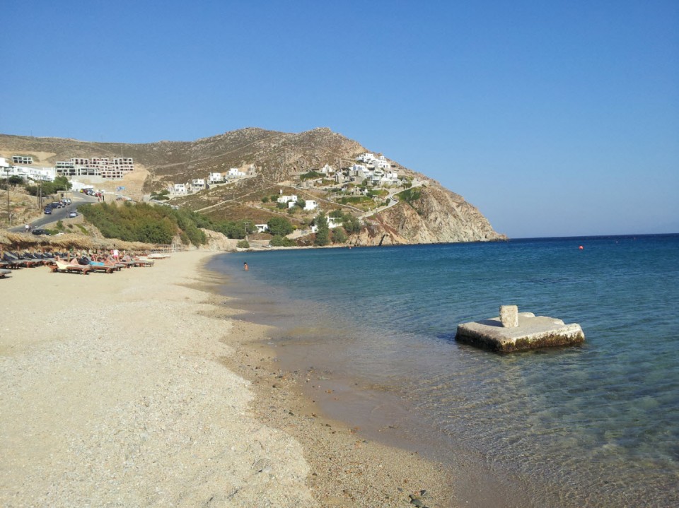 Elia beach sur l'île de Mykonos