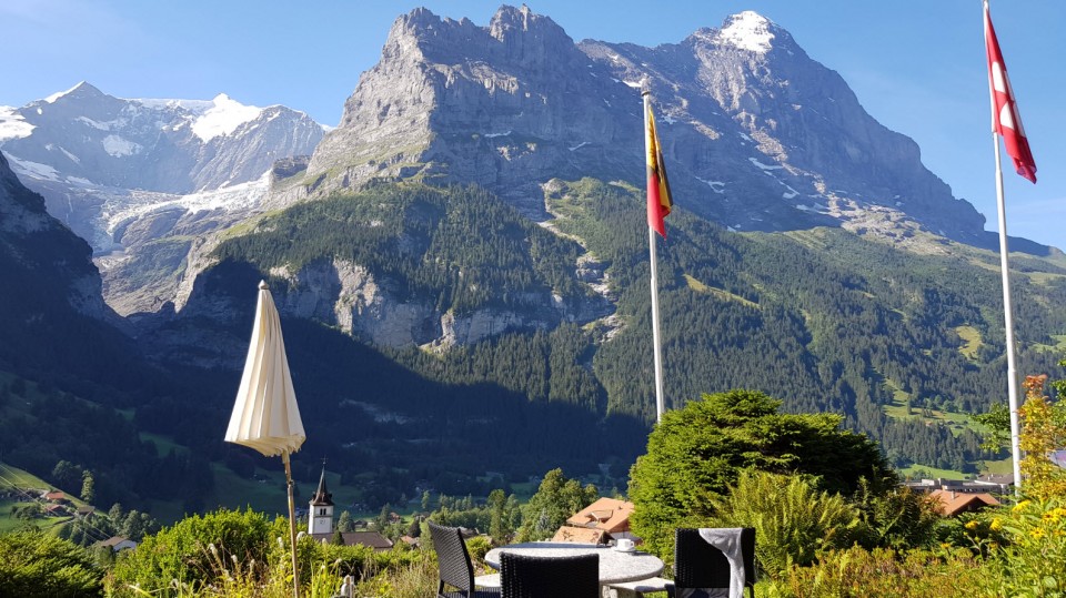 L'hôtel Kirchbühl face aux glaciers à Grindelwald