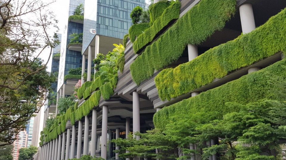 Parkroyal on Pickering à Singapour: l'hôtel vert avec jardin suspendu